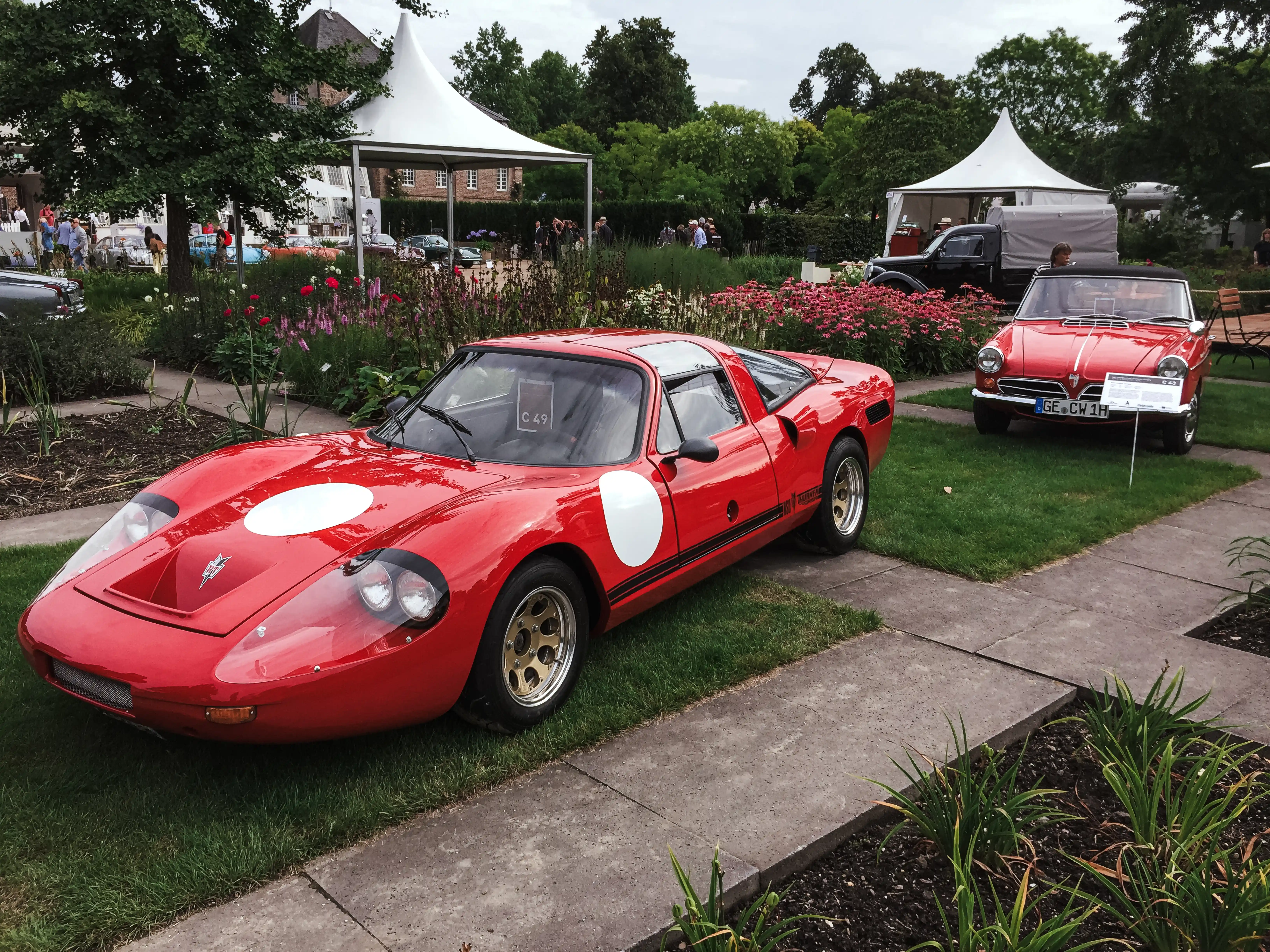 Classic cars at concours