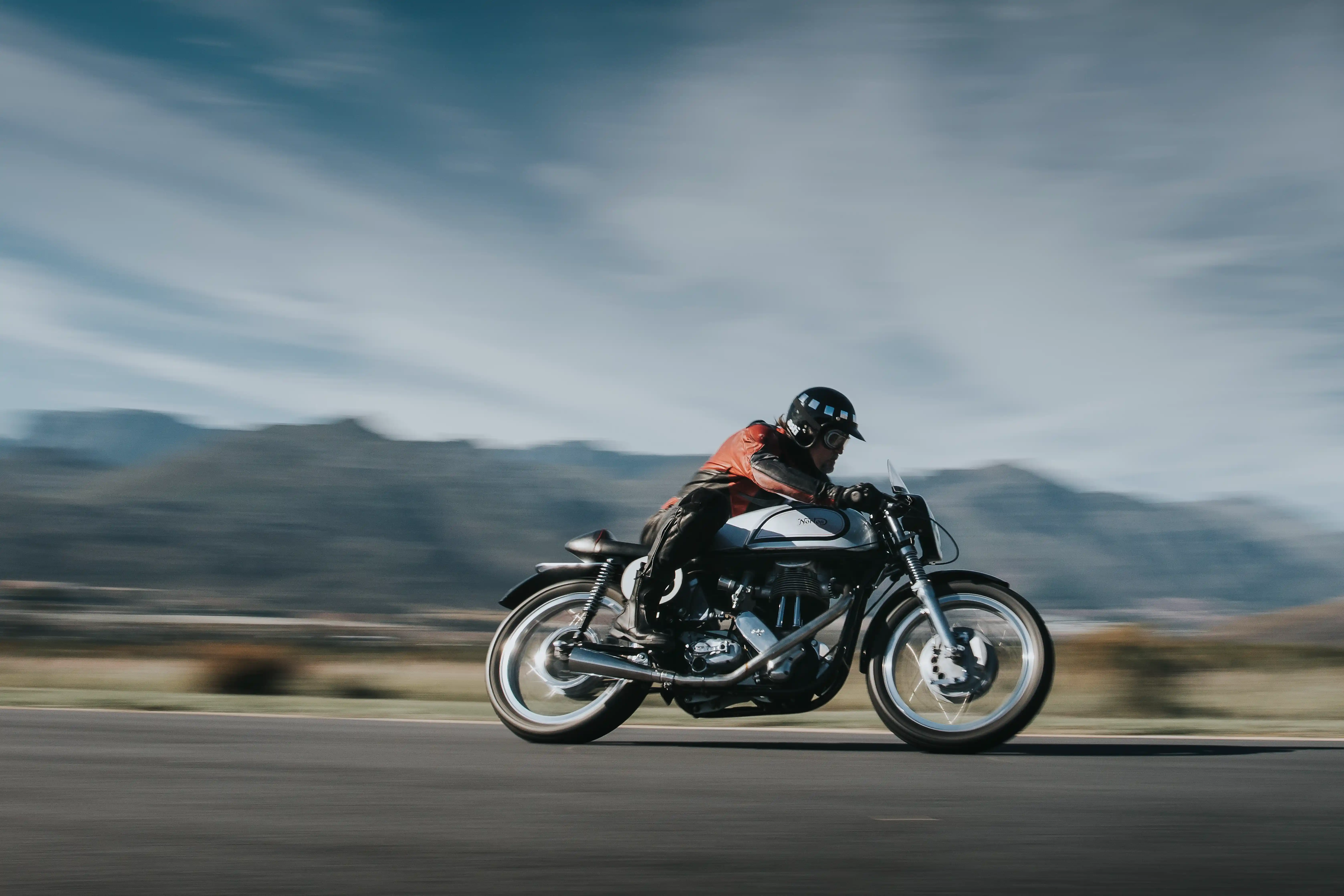 Norton motorcycle rider